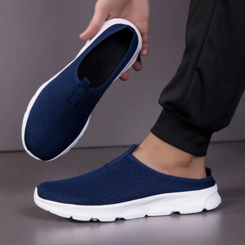 Casual Slip-On Half Slippers Running Men Plus Size Sport Shoes Lightweight Comforty Breathable Walking Sneakers_vogvips.com