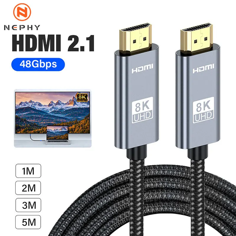 Ultra High-Speed 8K HDMI Cable with HDR & EARC, 48Gbps, 5M