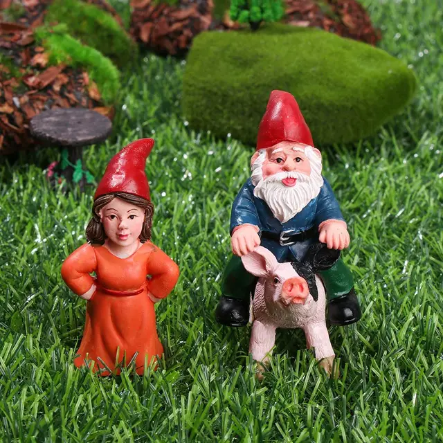 courti Fairy Garden Accessories 6 pezzi fiore fatata giardino miniature fatine statuine, mini statua fai da te statua Fly Wing famiglia in miniatura