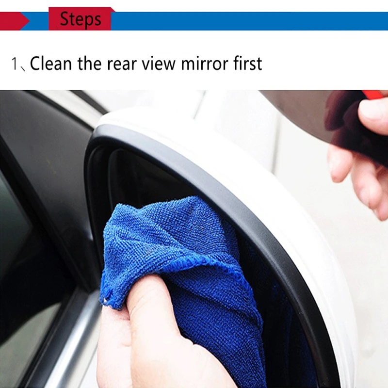 2 Pcs of Car Rearview Mirror Rain Eyebrow Car Black Rain Shield Exterior Modified To Block Clear Vision Universal