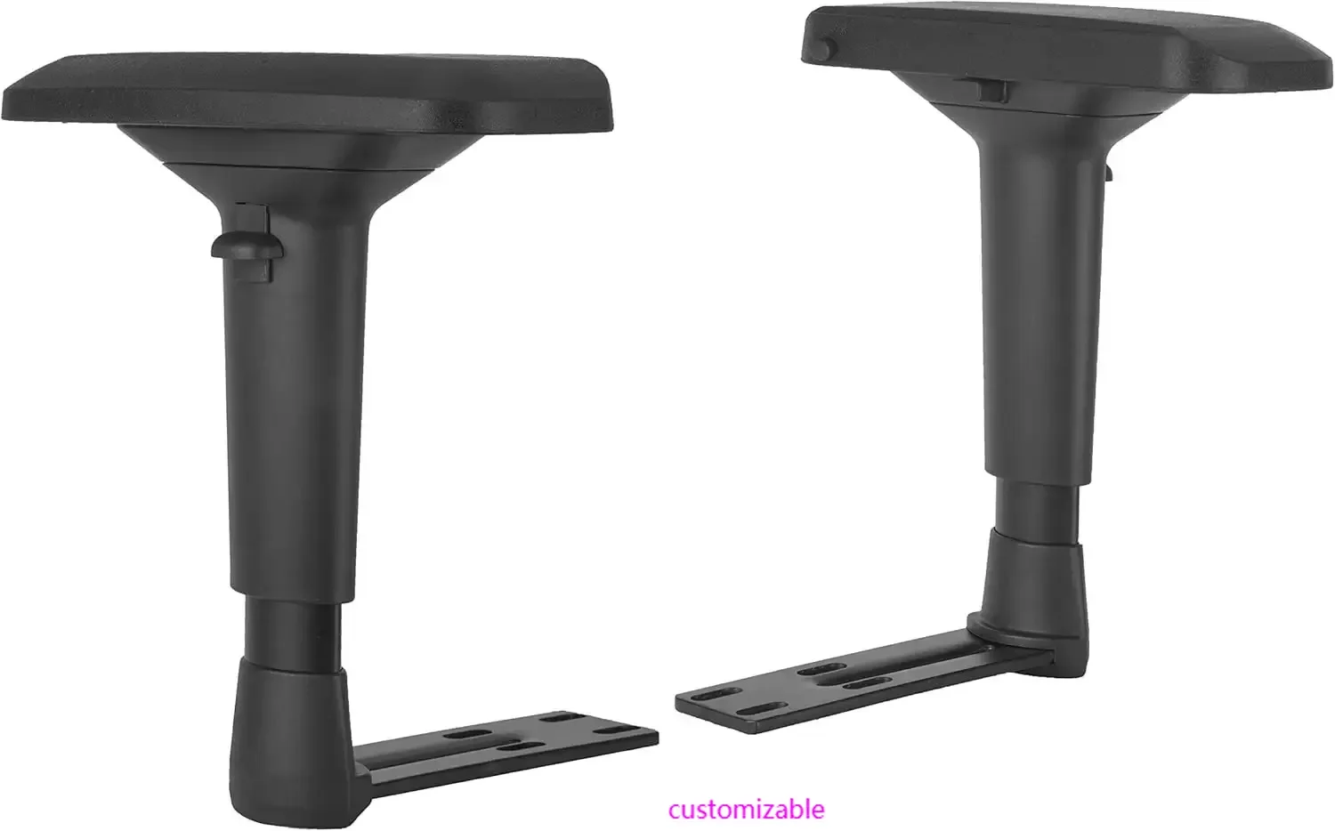 Replacement Adjustable Arms Armrest Pair Upright Bracket with Pads Fits Most Gaming Chairs (4D)