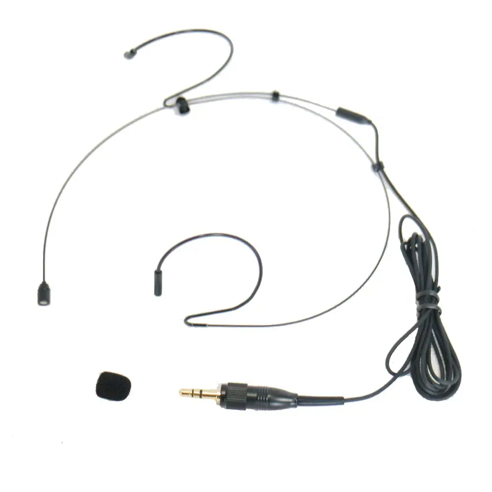Microfono Nero Con Doppio Gancio Per L'Orecchio Per Sony Utx V1 D21 D11 Uwp Sennheiser G2 G3 G4 Ew Wireless System 3.5Mm Stereo Lock