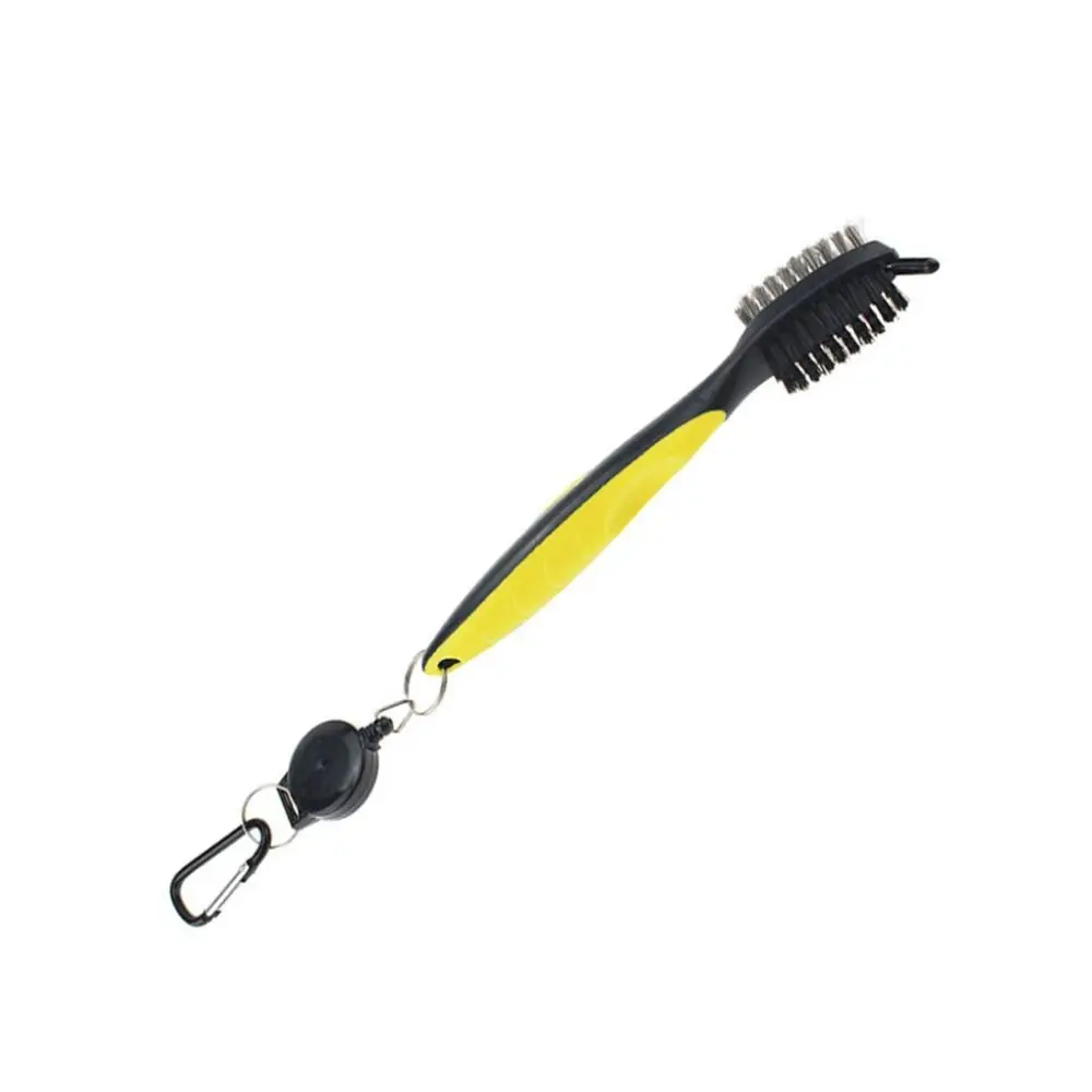 

3 In 1 Golf Club Brush Zip-line 2 Sided Retractable Groove Cleaner Multifunctional Keychain Design Groove Cleaning Brush