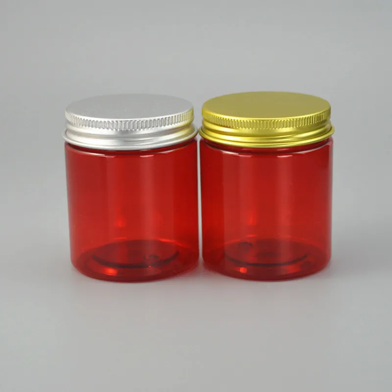 

80G red PET bottle/jar/pot tin gel/essence/moisturizer/cream/mask serum/body scrub cosmetic packing skin care