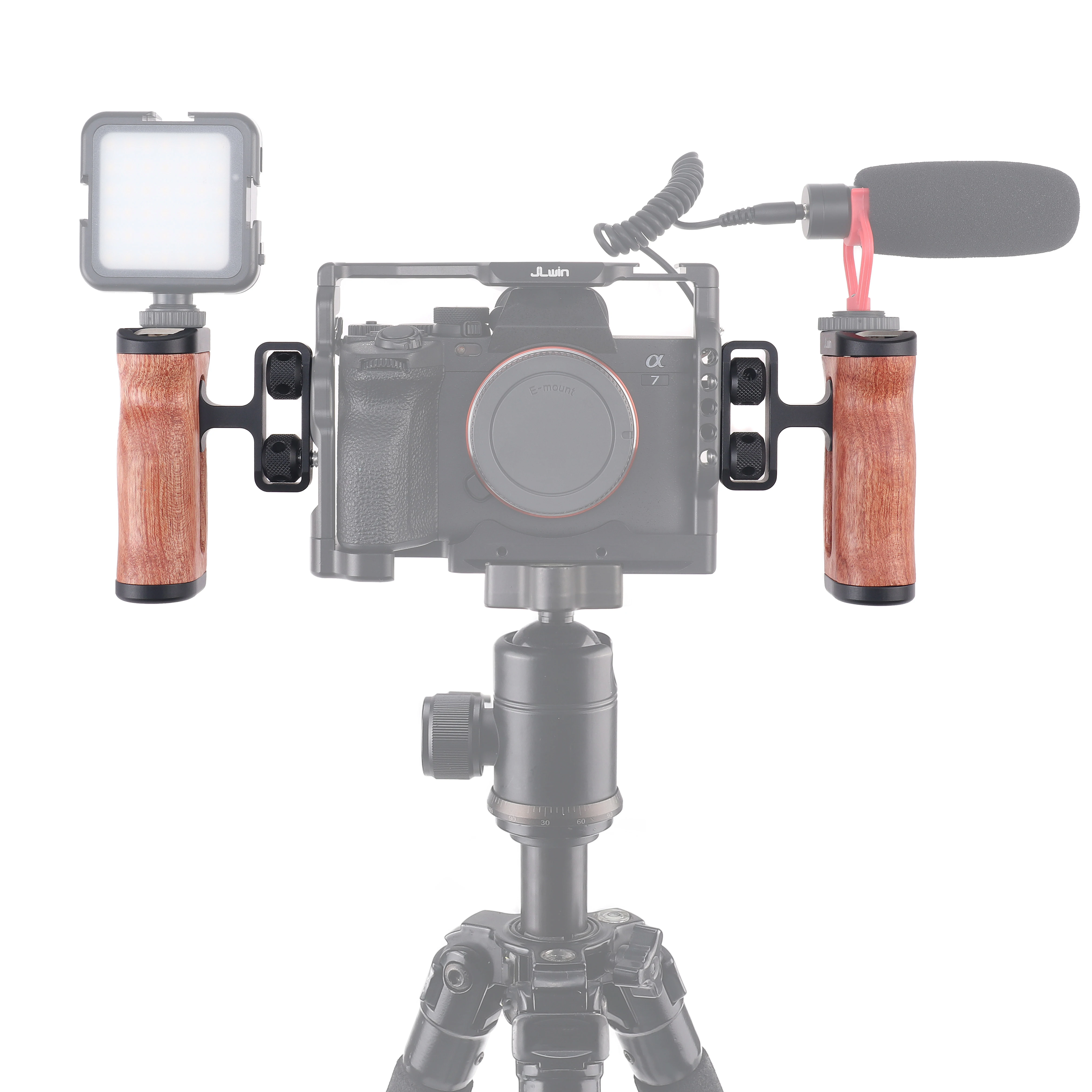 FOTGA univerzální DSLR kamera klec strana ovládat pro sony/canon/nikon kamera dřevěný mini handgrip 1/4 šrouby chladný bota fotografie
