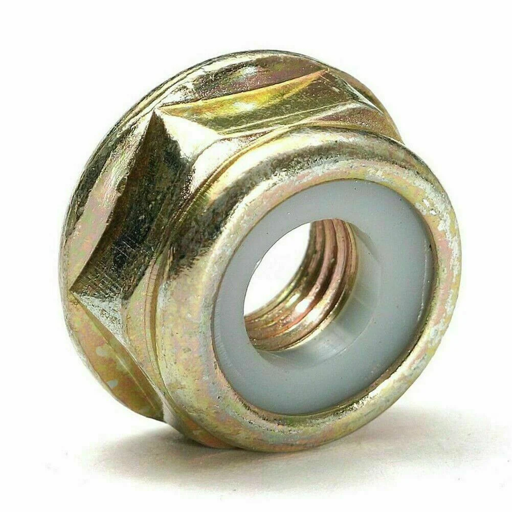 2PCS M10 X 1.25 Left Handed Thread Nut For Lawn Trimmer For Brushcutter With 17mm Wrench Opening For Consistent Performance Use