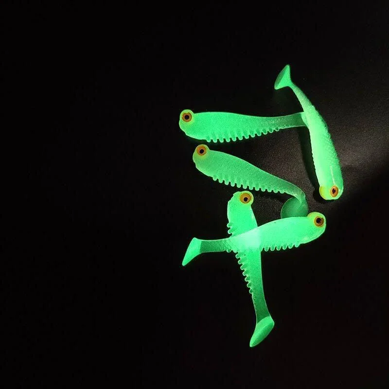 Soft Bait Fishing Lure 50mm/1.2g Luminous Smell Jig Hook Clam Worm