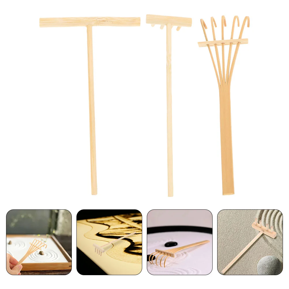 

Zen Sand Painting Table Rakes Miniature Garden Decoration Accessories Sandbox Bamboo