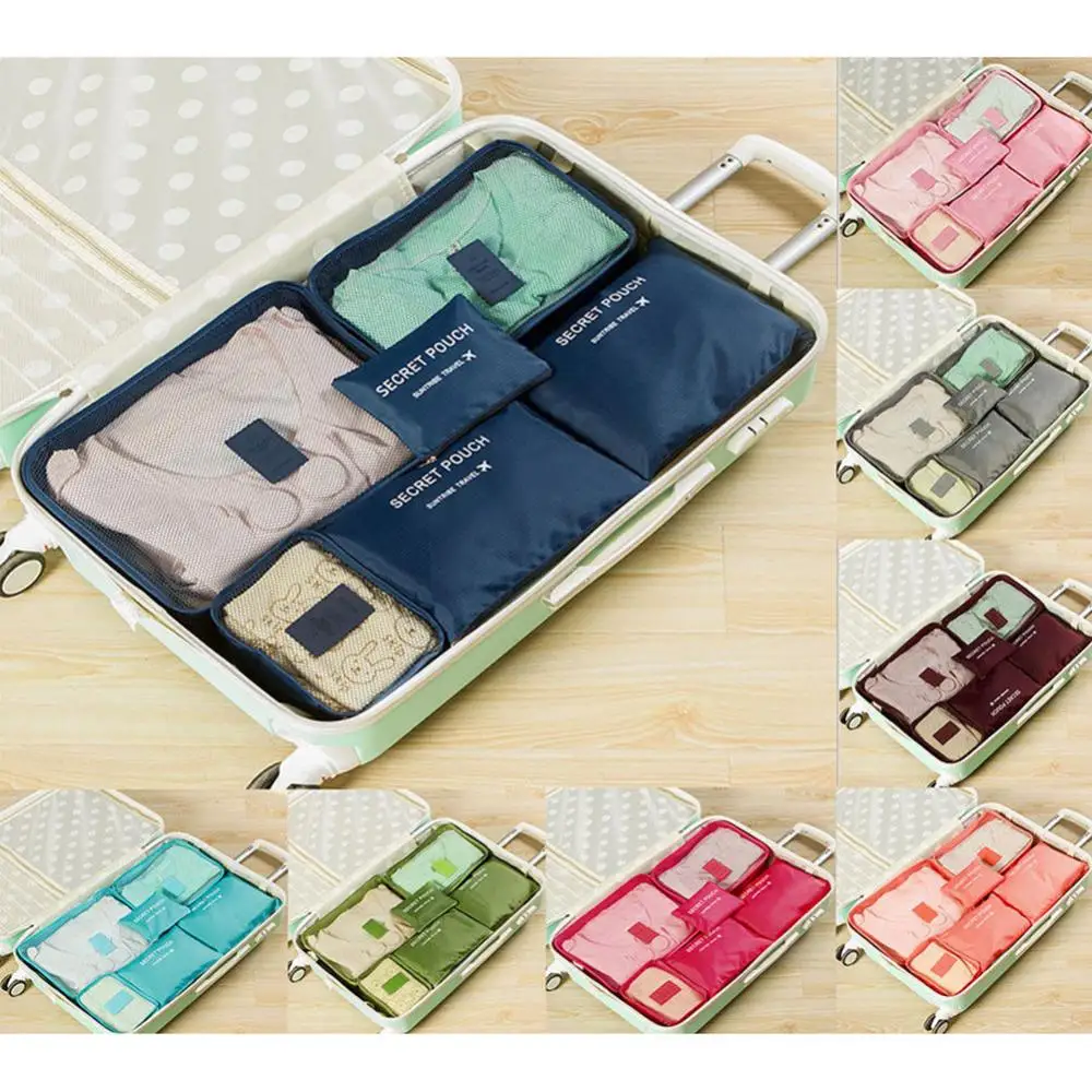 Dropship 9Pcs Clothes Storage Bags Water-Resistant Travel Luggage Organizer Clothing  Packing Cubes to Sell Online at a Lower Price