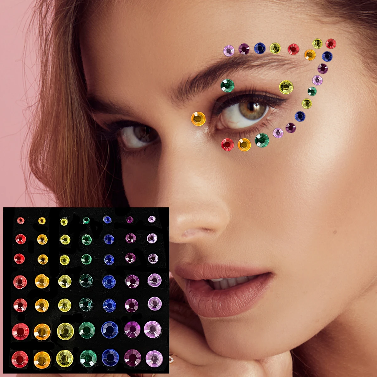 Sterne Gesicht Juwelen Temporäre Tattoos Augen Stirn Wasser Tropfen Tränen  Edelsteine Make-Up Aufkleber Glitter Strass Schmuck Nail art Rave -  AliExpress