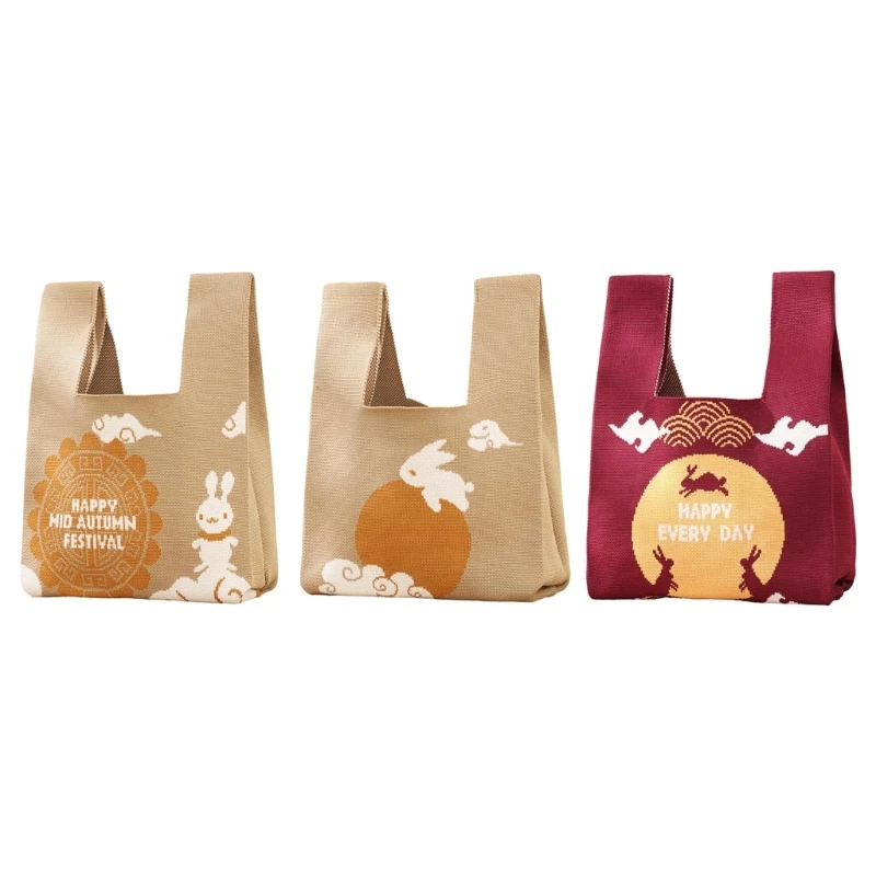 

Модная вязаная сумочка с лунным кроликом. Носите все самое необходимое стильно на этом фестивале Луны