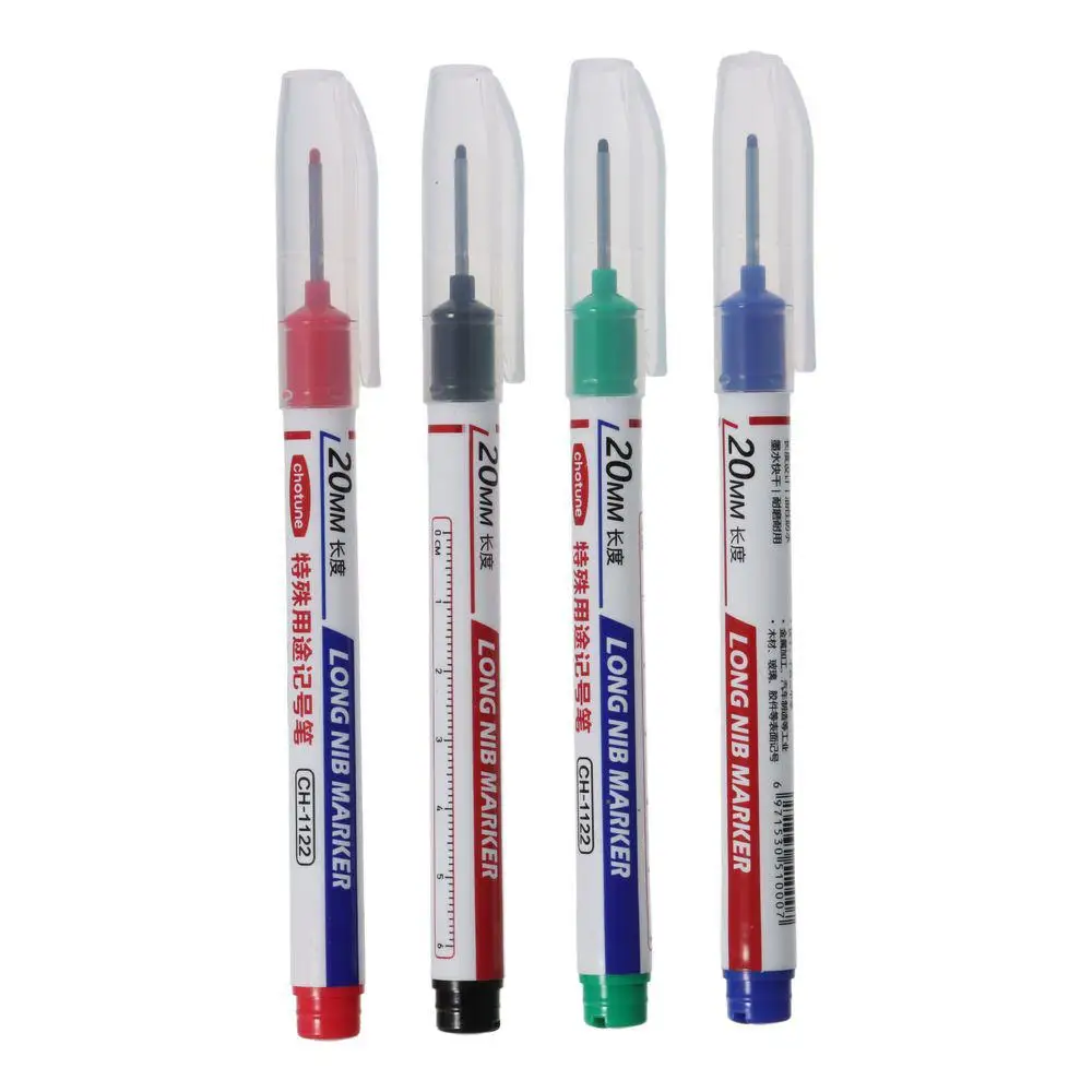 Pennarello a Punta Lunga Verde/Blu/Rosso/Nero 132*10mm, Penna per Fori Profondi, Pennarello Multifunzione Moderno/Alla Moda Colorato - immagine 2