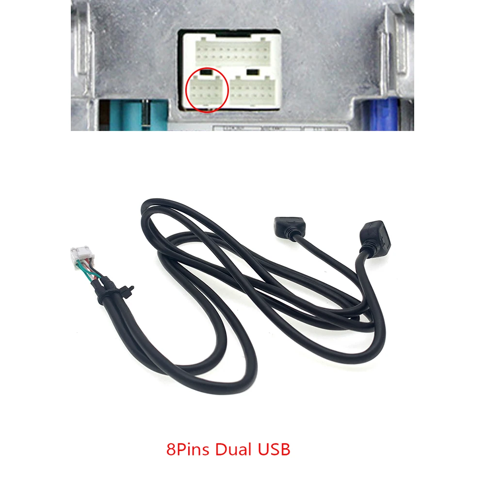 6 8 10 Pin Auto Android Radio USB Stecker Dual USB Kabel Adapter für D-NOBLE Android Head Unit Radio Navigation multimedia – Detail 13