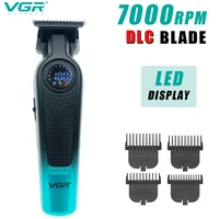 VGR V-996 Trimmer for Men DLC T-Blade LED Display Cordless USB Oil Head Professional Hair Clipper Finishing Machine Haircut