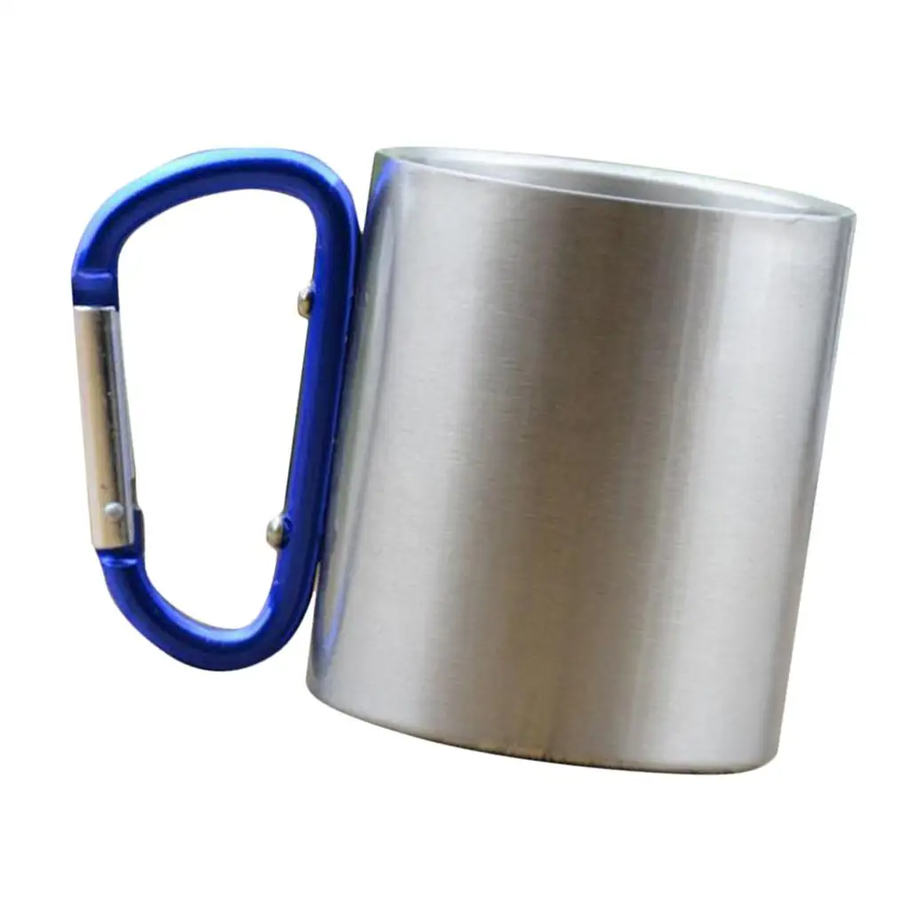 Aluminum Alloy Carabiner Cup Lightweight Outdoor Camping Mug Metal Hook Travel Cup for Adventure Gear