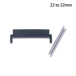 Versatile Quick Release Watch Band Adapter & Connector Set - 22 to 22mm (Black)