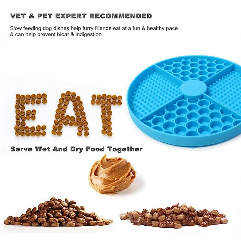 Pet Supplies Silicone Licking Mat Cat Slow Feeder With Suction Cup Slow Feeding Pad Dog Licking Pad Anxiety-relieving Utensils 2