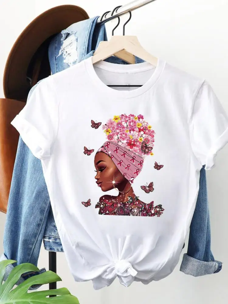 

Graphic T-shirts Clothing Fashion Women Print Flower Trend Cute Lovely 90s Cute Short Sleeve Top Cartoon Tshirt Printing Tee