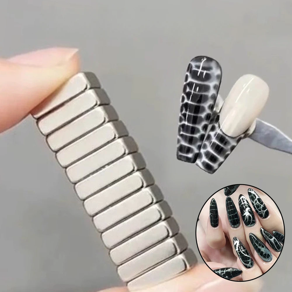 Crocodile Pattern Nail Magnet Nail Cat Eye Strong Effect Magnet Wave Geometric UV Attraction Magnets Set Manicure DIY Tool