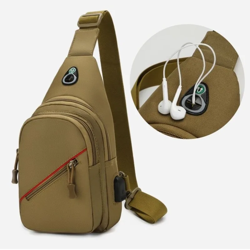New Men Multifunction Chest Bag Crossbody Bag Outdoor Tactical Travel Sling Bag Purse Nylon Shoulder Bag For Male Messenger Bag