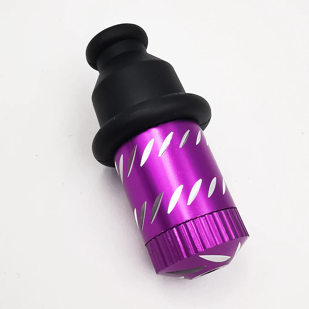 Tobacco Smoking Accessories 1/5Pcs/Lot Aluminum Alloy Nipple Smoking Pipe with Rubber Mouthpiece Mixed Color