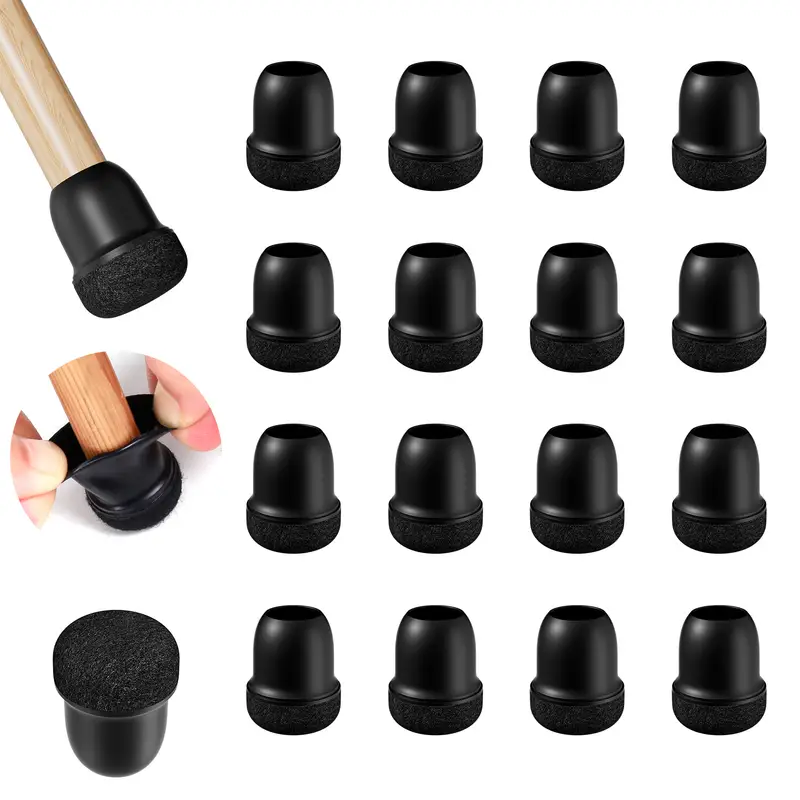 16PCS Chair Leg Protectors Anti- Slip Silicone 360°Felt Pad Bottom Wrapped Thickening Furniture Leg Cover for Hardwood Floors - Image 10