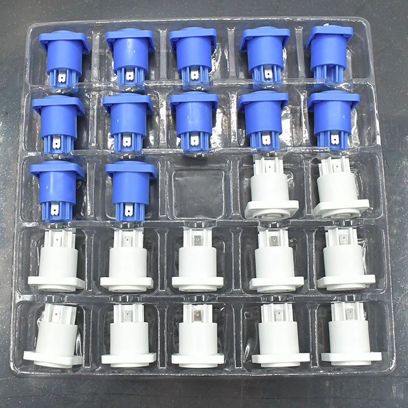 10/20/25PCS Blue & Gray NAC3FCA PowerCon 20A AC Cable Connector Power Adapter Input and NAC3MPA-1 Output Connector