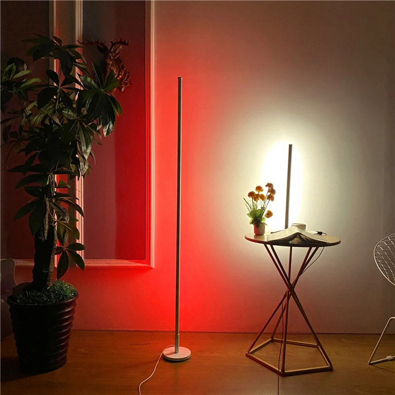 

Nordic LED RGB Floor Lamp Dimmable Streaming Floor Lights Living Room Bedroom Office Standing Lamp Indoor Decor Light Fixtures