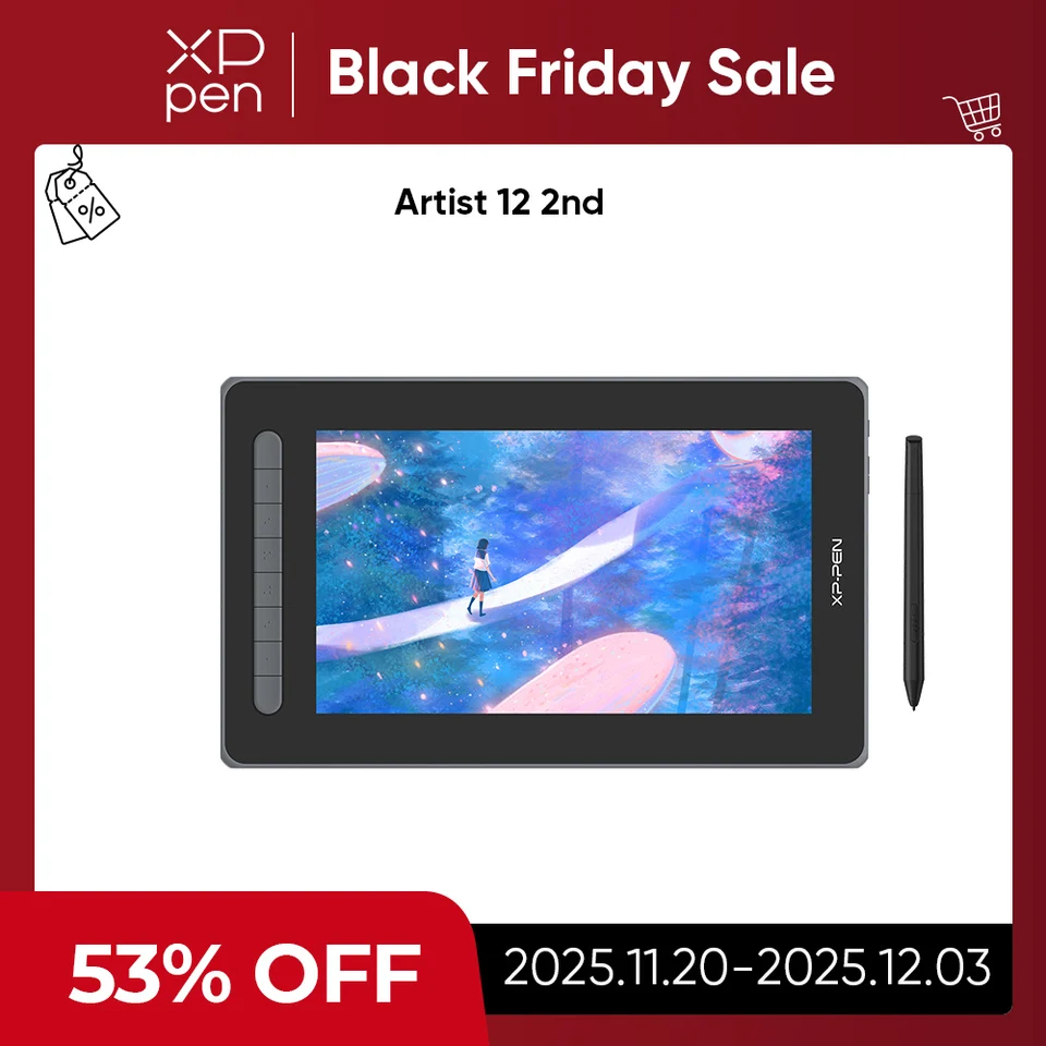 XPPen Artist 12 2nd Gen 12 Inch Graphic Tablet Monitor 8192 Levels