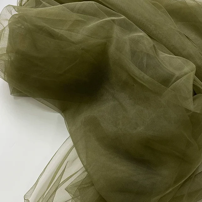 Versatile Green Soft Tulle Fabric for Elegant Decorations & Apparel