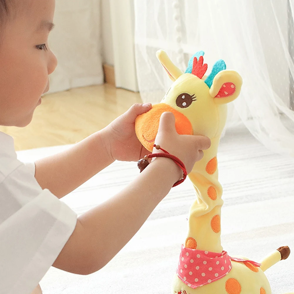 Musical Giraffe Stuffed Animals Toy Sings Dances & Repeats What You Dancing Giraffe Toy for Children's Entertainment Shelf Room