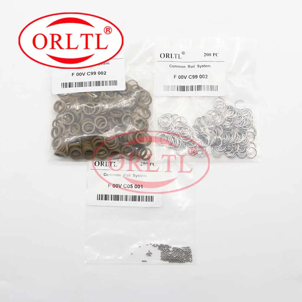 Injector Repair Kits Nozzle Injector Ball Common Rail 200PCS Steel Ball 1.34mm seal rings