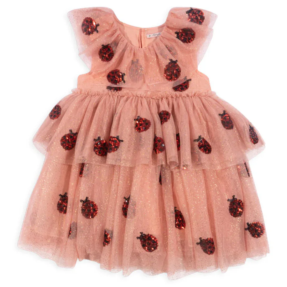 Children Clothing Baby Girls Beetle Sequined Dresses Kids Skirts Toddler Girls Jacket Embroidered Thickened Cotton Coats kids clothes,girls dress