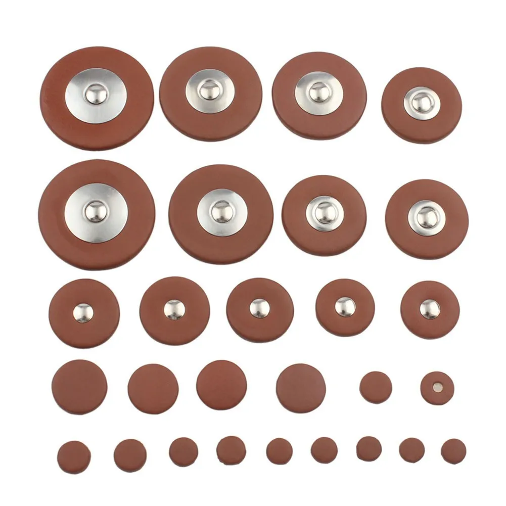 new 50pcs alto saxophone tweeter pads Saxophone Mid-Range And High-Pitched Leather Pads Alto /Tenor /Soprano Tweeter Pads Protect Keys Treble Vintage Round Mat