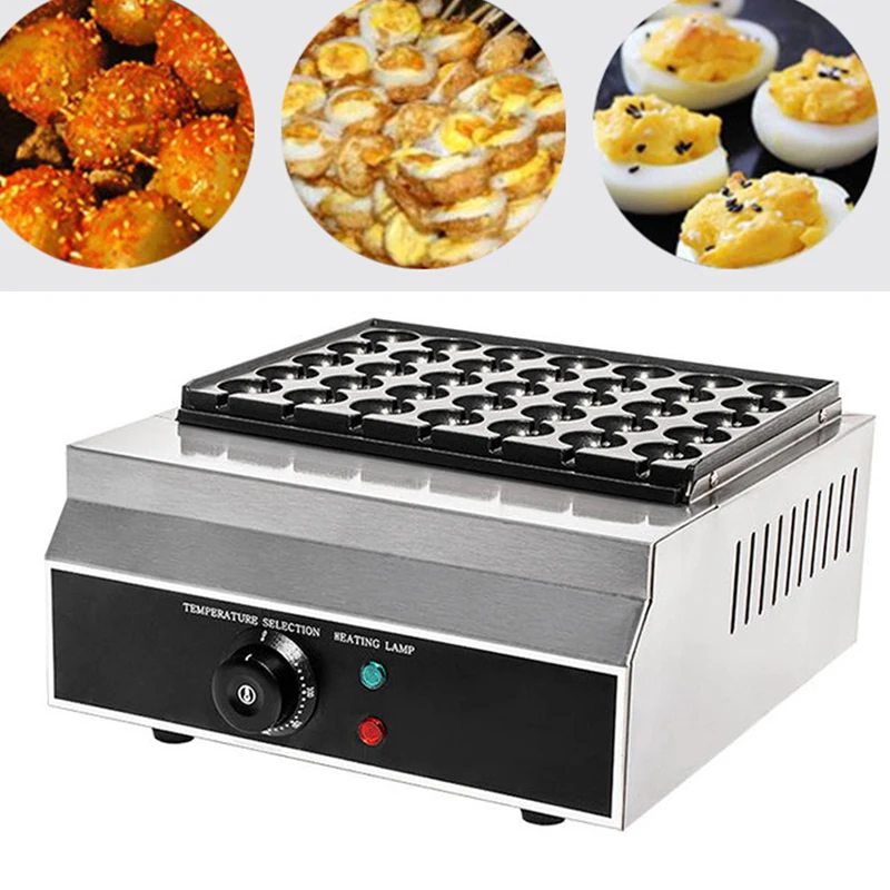 Commercial Egg Waffle Machine Electric Takoyaki Maker Fish Grill
