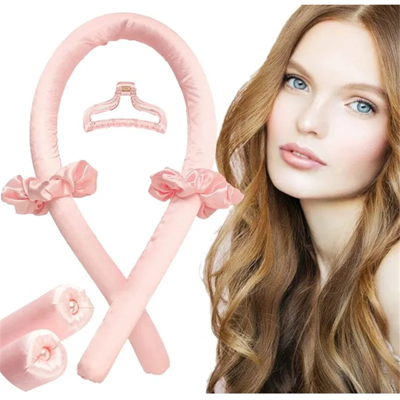 Heatless Curling Rod Headband Silk Curls Ribbon Hair Rollers Sleeping Soft Headband hair styling tool,hair curling tools