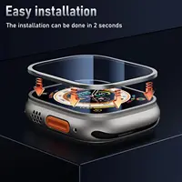 Verre trempé pour Apple Watch ultra band 49mm protecteur d'écran anti-rayures HD Film complet pare-chocs en métal iWatch Ultra2 49 mm bracelet 3