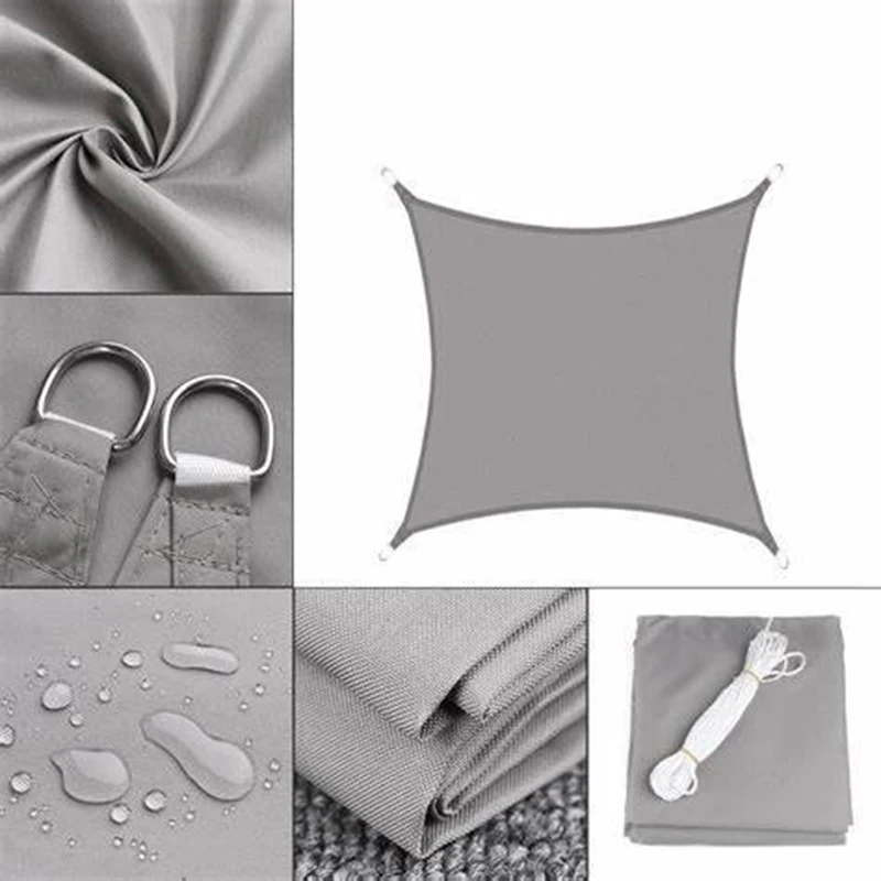 Factory Price 6x8M Sun Shade Shelter Waterproof Patio Garden Shade Sail UV Block Cover Pool Awning Camping Picnic Tent Canopy