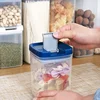 WBBOOMING 3 Different Capacity Plastic Sealed Cans Kitchen Storage Box Transparent Food Canister Keep Fresh New Clear Container 4
