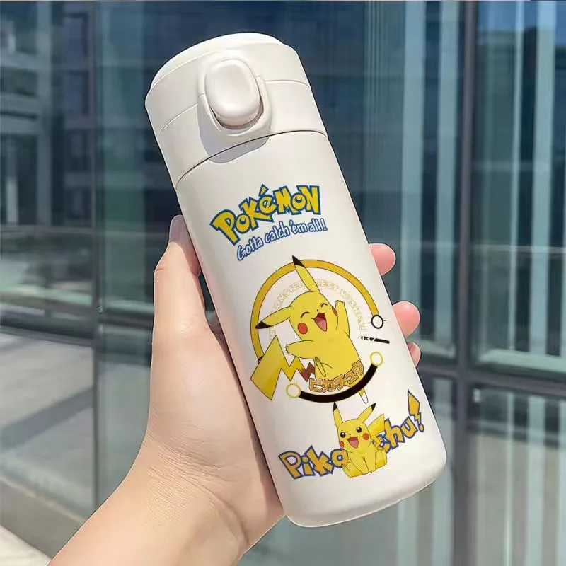 Cartoon Pokemon Pikachu Stainless Steel Thermos Cup Portable Water