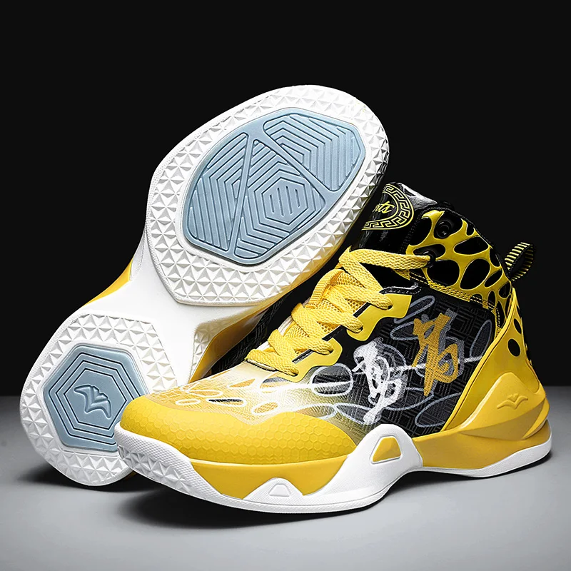 

Brand men's basketball shoes breathable high-top couple shoes cushioning non-slip wear-resistant sports shoes