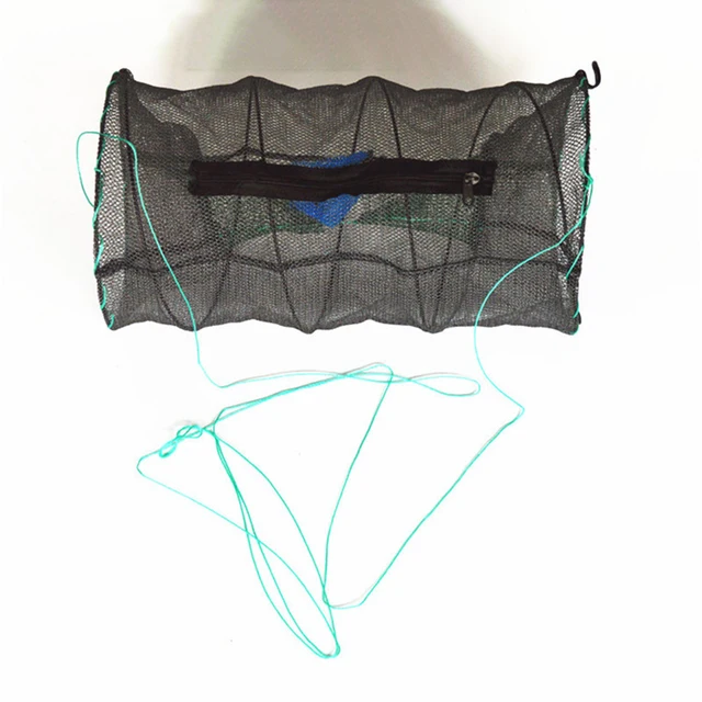 1Pcs Collapsible Steel Wire Nylon Net Fish Cage Mesh Fine Trap For Crab Shrimp And Crayfish Fishing Tackle Outdoor Enthusiasts 6