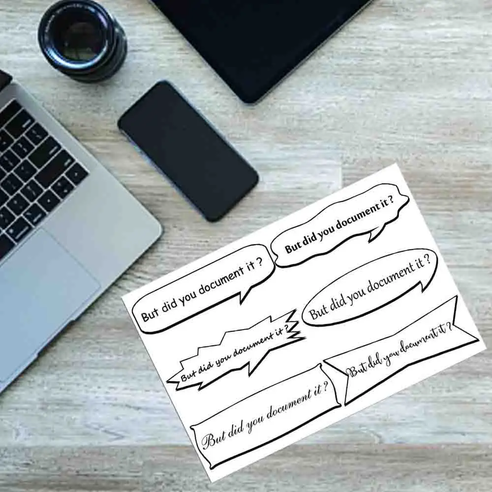 But Did You Document it Sticker 1&times;3inch 6 Design Funny Reminder Decal for Books Laptop Phone Water Bottles Bookish Sticker 60Pcs