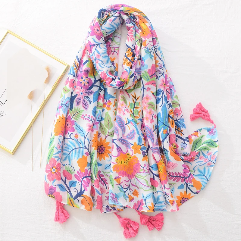 Women chiffon scarf Tartan scarf Knitted scarf Floral Brand Scarf Luxury Designers Women Elegant Scarves Hug Shawls Pink Purple Scarf Bandana Fashion Design Shawls