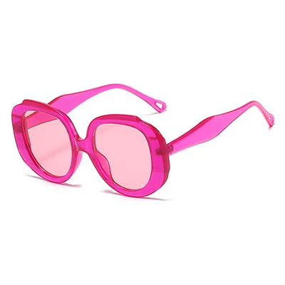 2023 Oversized Women Glasses Sunglass Designer Rose Pink UV400 Stylish Sun Glasses For Women Big Round Frame Shades_voghion.com