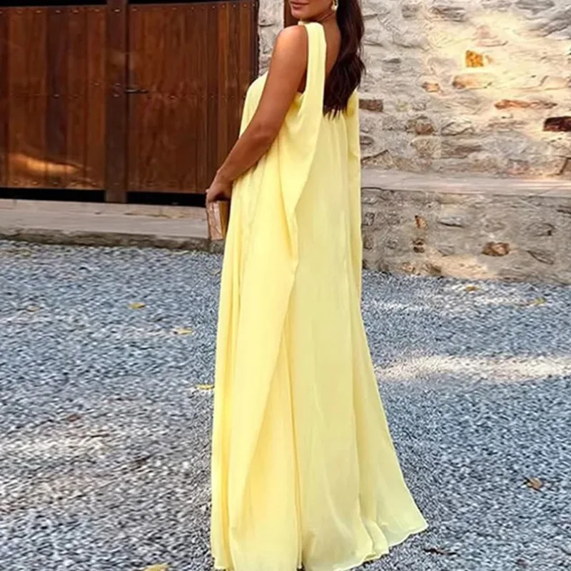 chinese dress ladies Hippie Backless Halter Maxi Dress  Boho Cascading Ruffle Long Dress in Black | Women's Boho Fashion | L