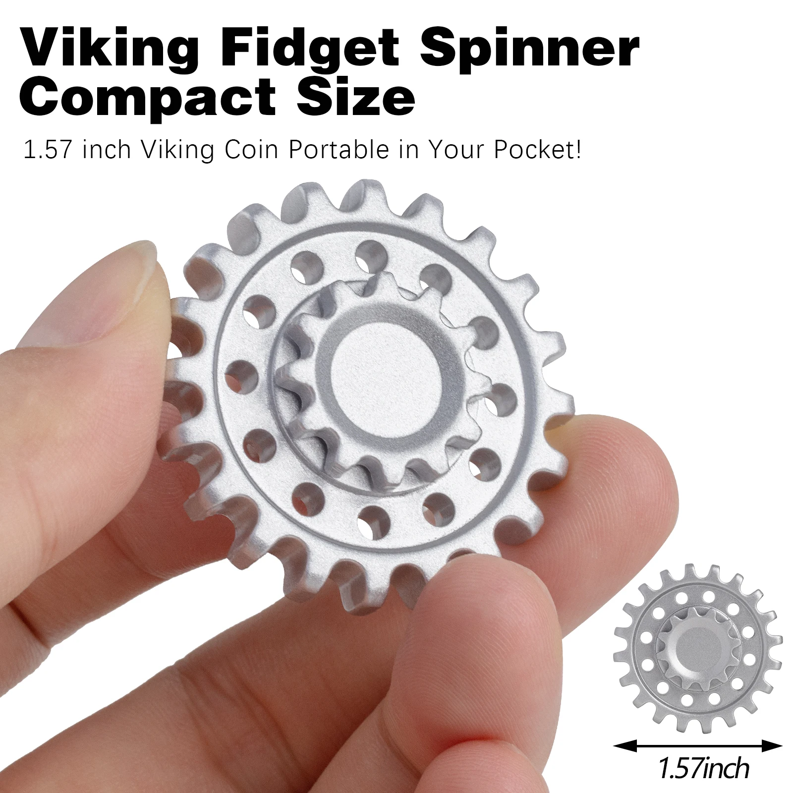 Alloy Fidget Spinner, 3 min+ Metal Fidget Toys Adults Cool EDC Toys for Relieve Stress Hand Spinning 2