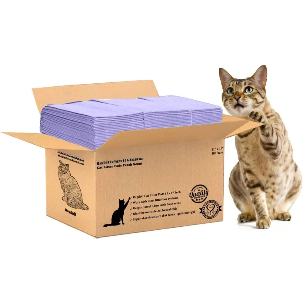 

Fresh Scent Cat Litter Pads 16.9x11.4 Inch Breeze Box Compatible Free Shipping Toilet for Cats Supplies Pet Products Home Garden