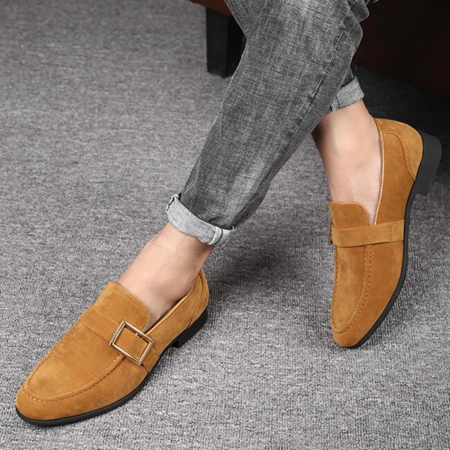 

Men's Casual Business Shoes Flats Waterproof Oxfords Office Solid Scrub Pull-On Driving For Men Sneakers 2023 New Fashion