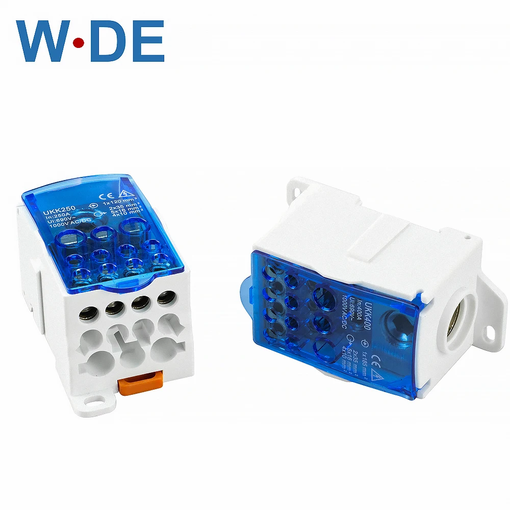 Din Rail Distribution Box Block One In Multiple Out UKK Power Universal Electric Wire Connector Junction Box Terminal Block 1 PC 5